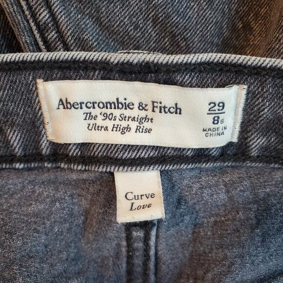 Abercombie & Fitch 90s Straight Ultra High Rise Curve Love Jeans Womens 29 - Picture 4 of 4